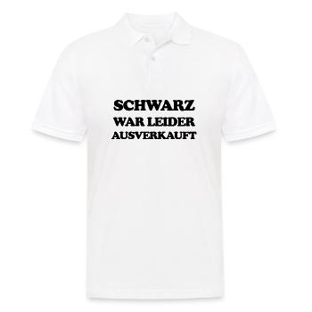 Schwarz war ausverkauft Geschenk lustige Sprüche - Männer Poloshirt - Weiß - Vorne - Kai (181cm)