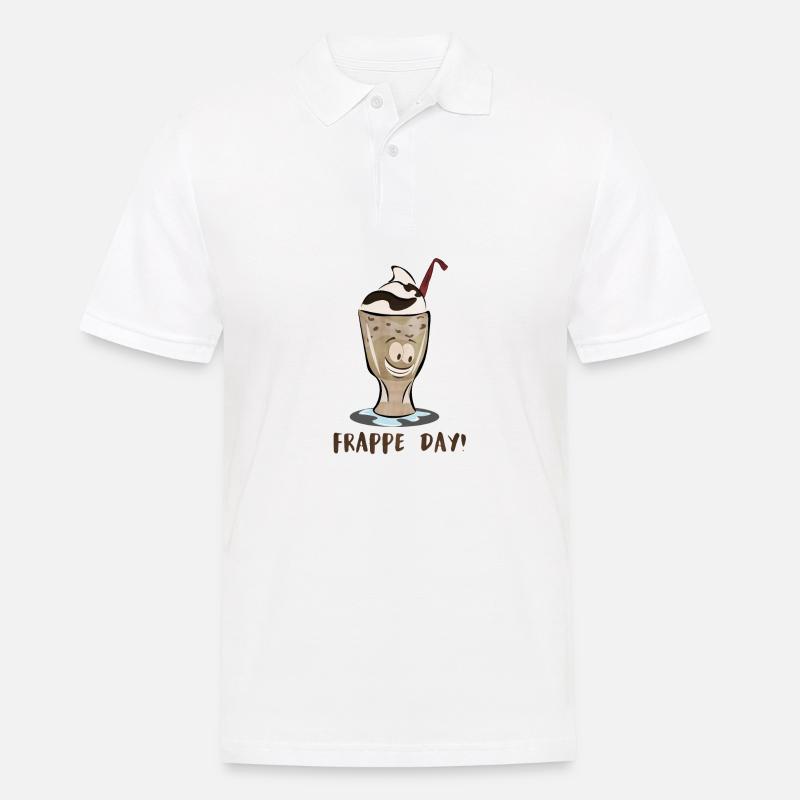Frappe Day! - Männer Poloshirt - Weiß