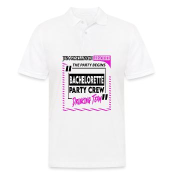Bachelorette Party Crew Junggesellinnen Frau Drink - Männer Poloshirt - Weiß - Vorne - Kai (181cm)