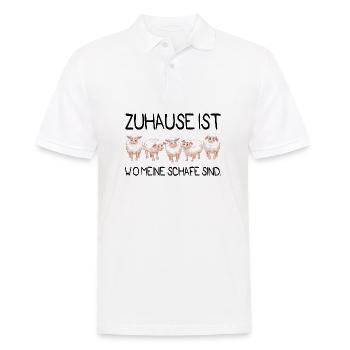 Zuhause ist Schafe Geschenk Bauer Schäfer - Männer Poloshirt - Weiß - Vorne - Kai (181cm)