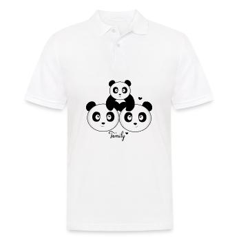 Familie Liebe Pandabär Panda-Familie - Männer Poloshirt - Weiß - Vorne - Kai (181cm)