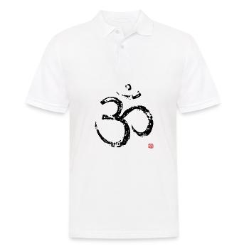 OM Painting Black - Men's Polo Shirt - white - Front - Kai (181cm)