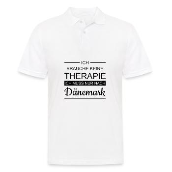 Ich brauche keine Therapie - Dänemark - Männer Poloshirt - Weiß - Vorne - Kai (181cm)