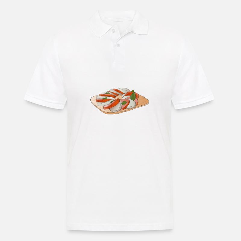 Mozzarella - Männer Poloshirt - Weiß