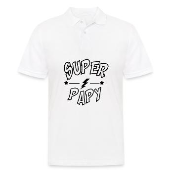 Super papy - Polo Homme - blanc - Devant - Kai (181cm)