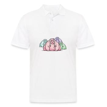 Morse coloré: Minimaliste - Polo Homme - blanc - Devant - Kai (181cm)