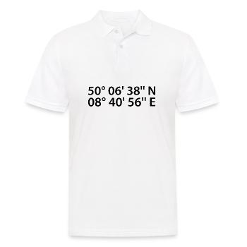 Coordonnées de Francfort-sur-le-Main - Polo Homme - blanc - Devant - Kai (181cm)