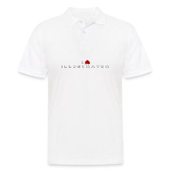Ich hasse Illustrator - Männer Poloshirt - Weiß - Vorne - Kai (181cm)