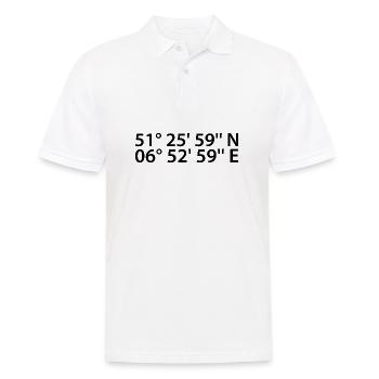 Mülheim an der Ruhr coordinates - Men's Polo Shirt - white - Front - Kai (181cm)