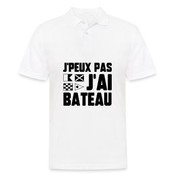J’peux pas j’ai bateau - Polo Homme - blanc - Devant - Kai (181cm)