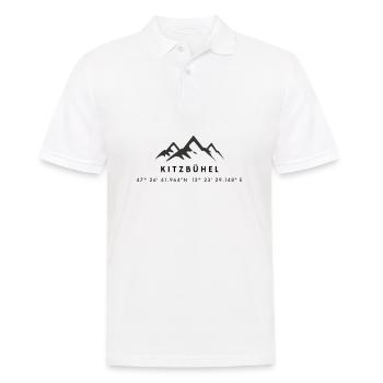 Minimalistisches Kitzbühel-Logo - Männer Poloshirt - Weiß - Vorne - Kai (181cm)