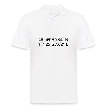 Coordonnées d’Ingolstadt - Polo Homme - blanc - Devant - Kai (181cm)