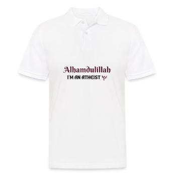 Alhamdulillah I am an atheist - Men's Polo Shirt - white - Front - Kai (181cm)