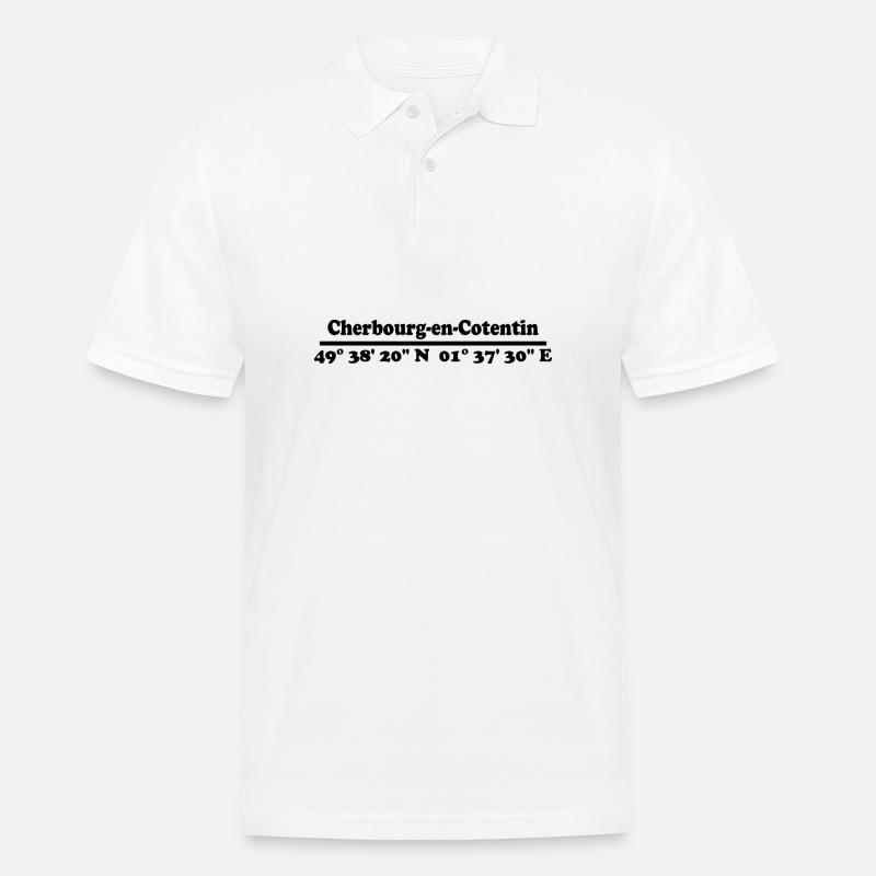 Coordonnées de Cherbourg-en-Cotentin - Polo Homme - blanc