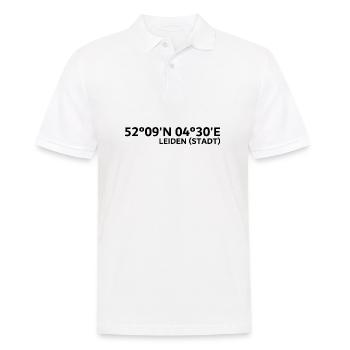Leiden (City) Coordinates - Men's Polo Shirt - white - Front - Kai (181cm)