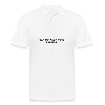 Radebeul Koordinaten - Männer Poloshirt - Weiß - Vorne - Kai (181cm)