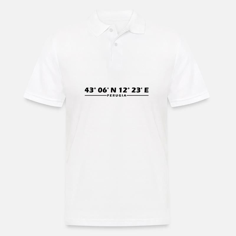Coordonnées de Pérouse - Polo Homme - blanc
