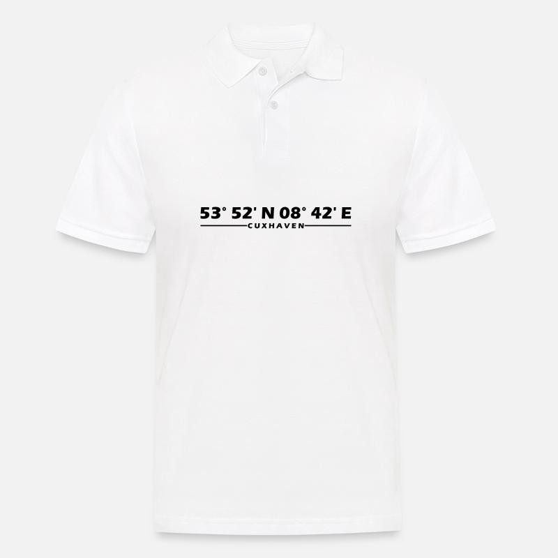 Cuxhaven coordinates - Men's Polo Shirt - white