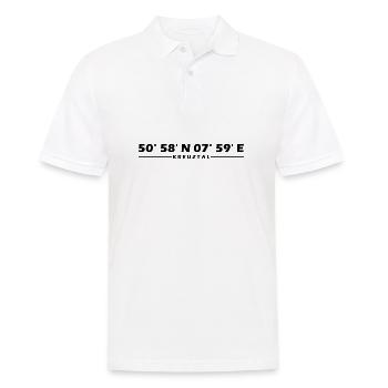 Kreuztal Koordinaten - Männer Poloshirt - Weiß - Vorne - Kai (181cm)