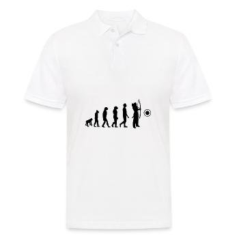 Evolution des Bogenschießens - Männer Poloshirt - Weiß - Vorne - Kai (181cm)