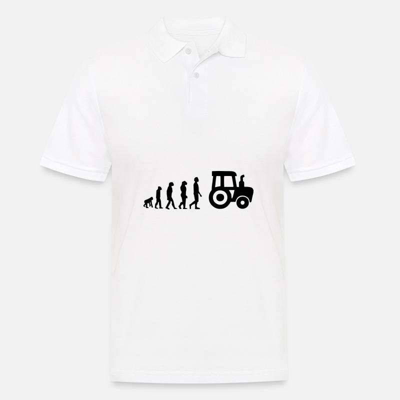 evolution tractor - Men's Polo Shirt - white