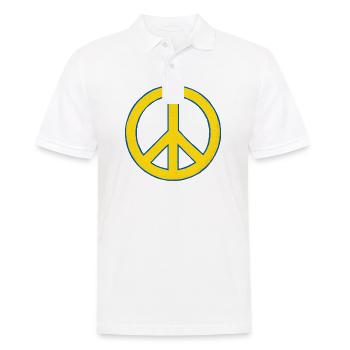 Ukraine, ukrainische Flagge, ukrainische Flagge - Männer Poloshirt - Weiß - Vorne - Kai (181cm)