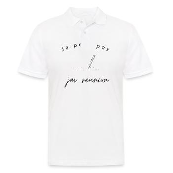 I can't I have a meeting - Men's Polo Shirt - white - Front - Kai (181cm)