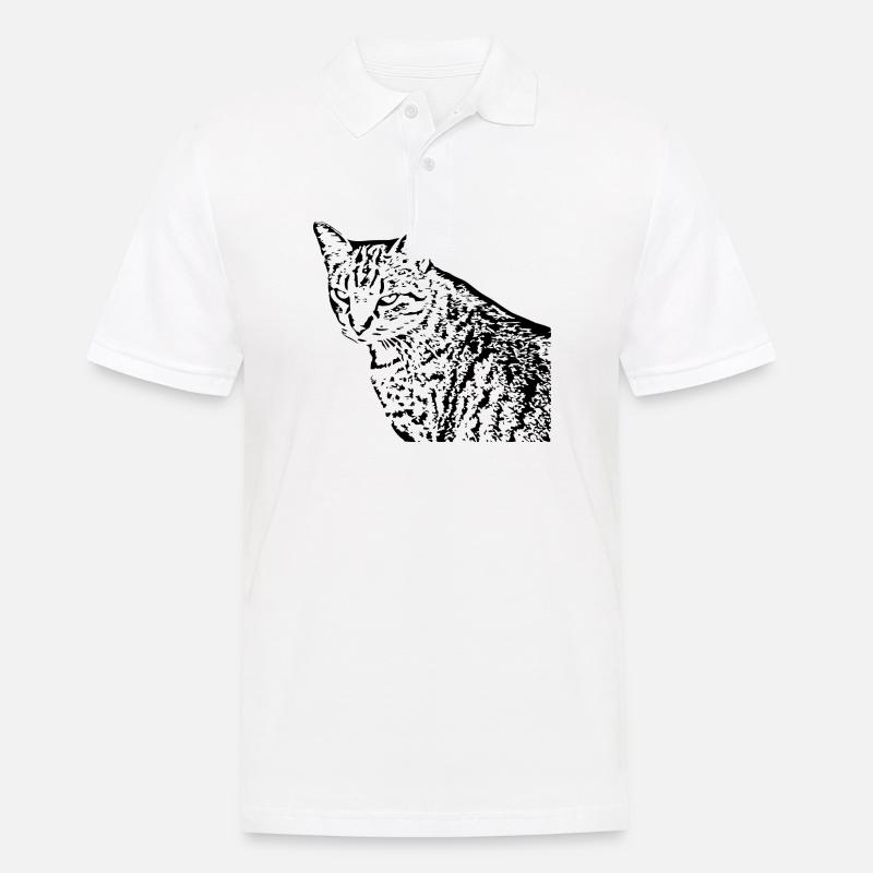 Katze Kätzchen Tigerkatze - Männer Poloshirt - Weiß