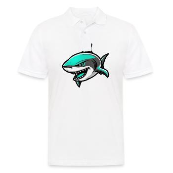 Hai Comic - Männer Poloshirt - Weiß - Vorne - Kai (181cm)