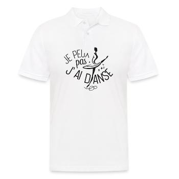 Je peux pas j'ai danse - Polo Homme - blanc - Devant - Kai (181cm)