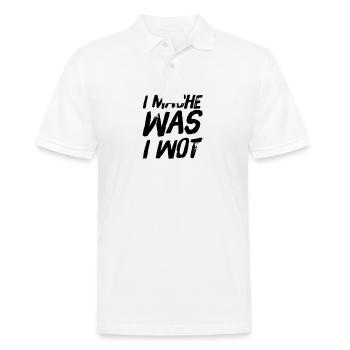 I MACHE WAS I WOT - Schweizerdeutsch Slogan - Männer Poloshirt - Weiß - Vorne - Kai (181cm)