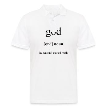God | Gott Definition Dictionary - Männer Poloshirt - Weiß - Vorne - Kai (181cm)