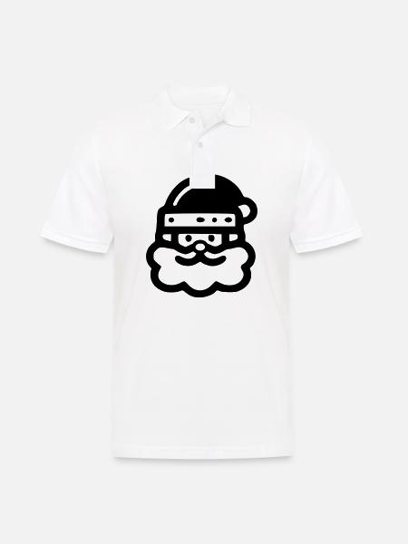 Weihnachtsmann Icon - Männer Poloshirt - Weiß