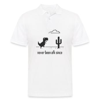 Niemals Afk Nerd Internet Wlan Dino Zocker - Männer Poloshirt - Weiß - Vorne - Kai (181cm)