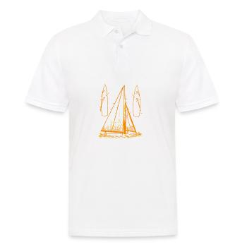 Sailboat, Sail Boat, Sailor Gift - Men's Polo Shirt - white - Front - Kai (181cm)