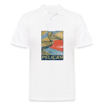 Pélican oiseau mer animal plage esprit idée cadeau - Polo Homme - blanc - Devant - Kai (181cm)