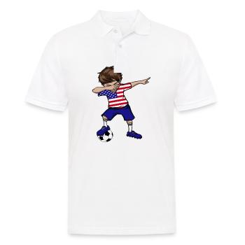 Footballeur américain Dab - Polo Homme - blanc - Devant - Kai (181cm)