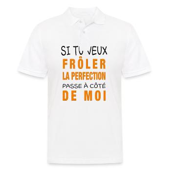 frôler la perfection - Polo Homme - blanc - Devant - Kai (181cm)