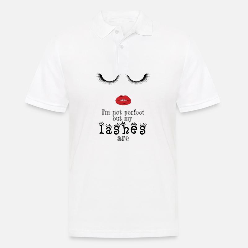 Perfekte Wimpern - Männer Poloshirt - Weiß