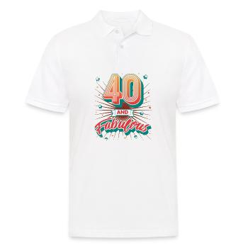 40 years 40th birthday 1978 gift - Men's Polo Shirt - white - Front - Kai (181cm)