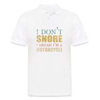 I am a motorcycle snoring gift - Men's Polo Shirt - white - Front - Kai (181cm)