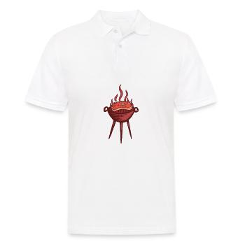 Grillmeister Grillsaison Grillkönig Grillwürstchen - Männer Poloshirt - Weiß - Vorne - Kai (181cm)