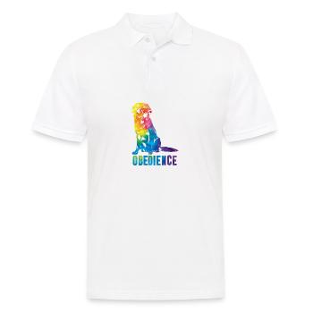 T-Shirt Retriever Obedience - Männer Poloshirt - Weiß - Vorne - Kai (181cm)