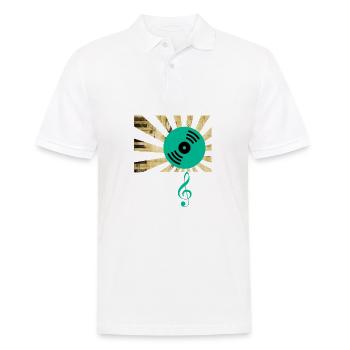 T-shirt play it with music! - Men's Polo Shirt - white - Front - Kai (181cm)