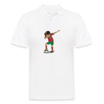 Football joueur Dab Championnat du monde du Maroc - Polo Homme - blanc - Devant - Kai (181cm)