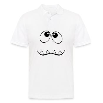 Gesicht - Männer Poloshirt - Weiß - Vorne - Kai (181cm)