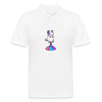 Einhorn bin dan mal weg Geschenk - Männer Poloshirt - Weiß - Vorne - Kai (181cm)