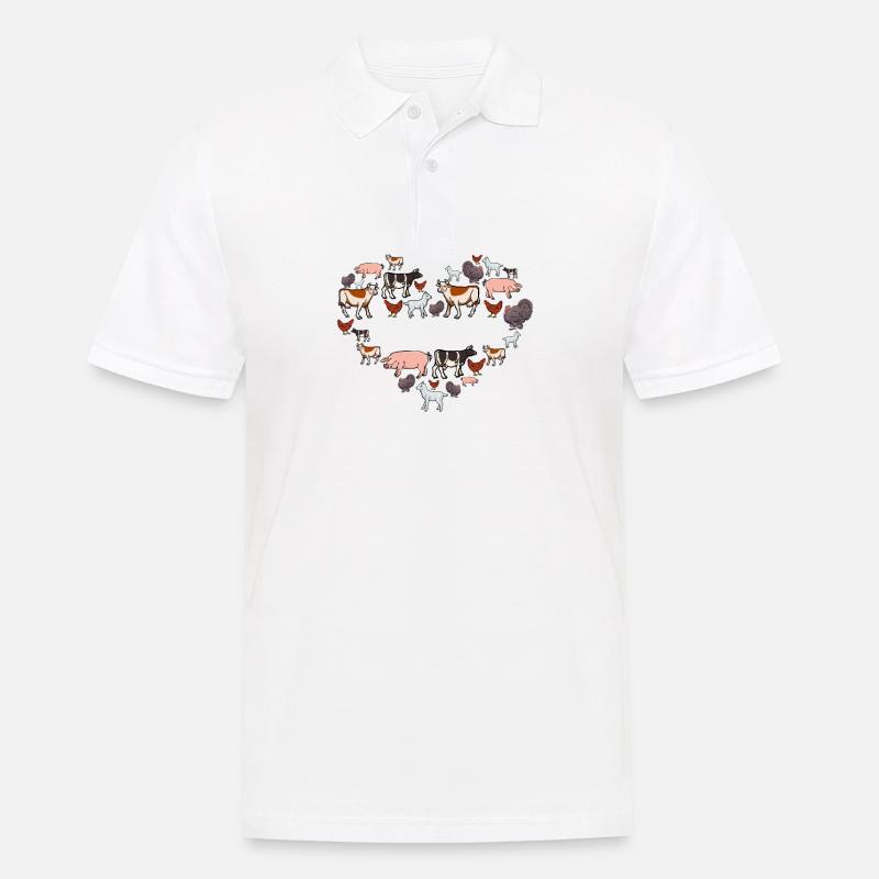 Vegetarier/Vegan Geschenk - Männer Poloshirt - Weiß