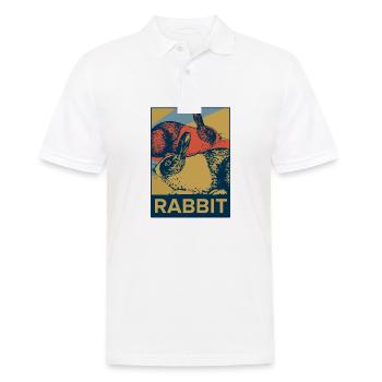 Lapin oreille pop art cadeau pâques animal rebond amusement - Polo Homme - blanc - Devant - Kai (181cm)