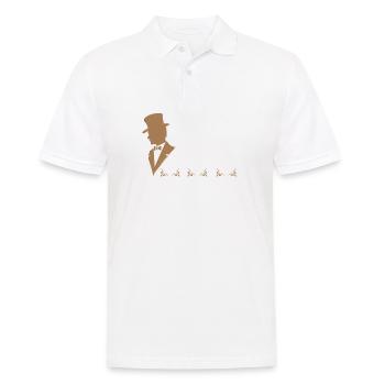 Motif de tatouage - Tatooed Gentleman - Encre tatouée - Polo Homme - blanc - Devant - Kai (181cm)